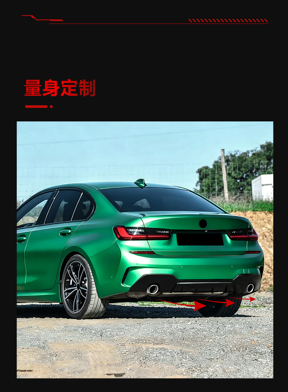 Suitable for 2019-2022 Bmw 3 Series G20 G21 m Sport European Version Special Rear Lip Spoiler Modification