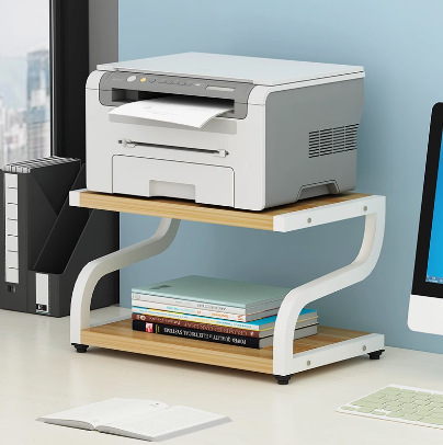 Office File Double-Layer Storage Rack Simple Desktop Iron Storage Rack Phone Rack Simple Printer Rack