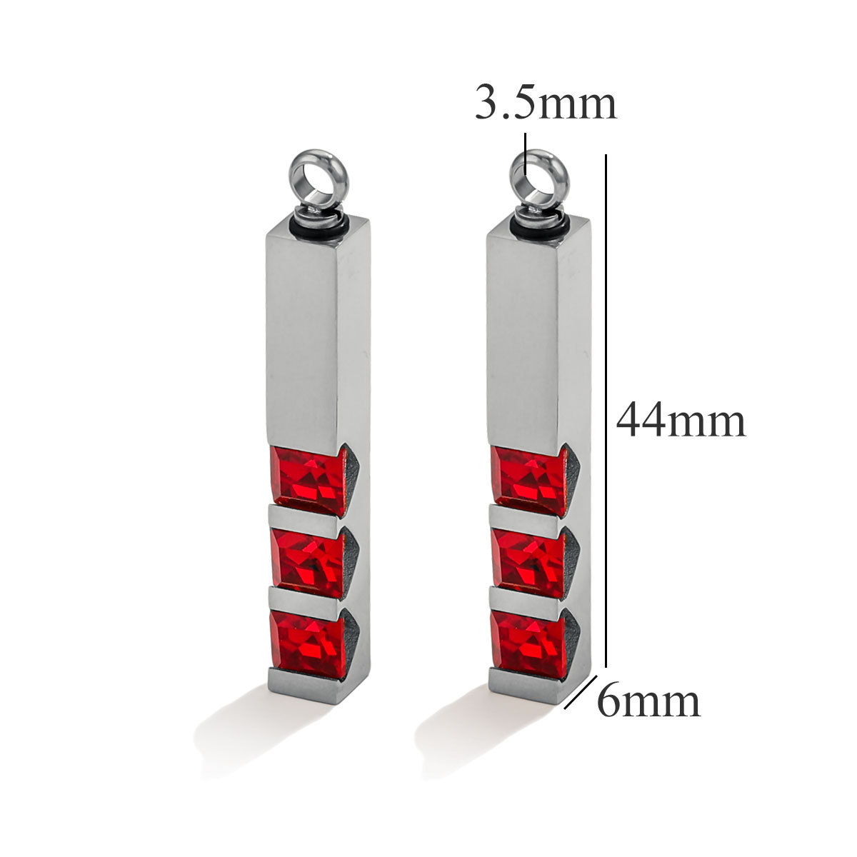 Zircon de acero inoxidable giratorio abierto cuadrado diamantes perfumes colgante geometría DIY personalidad colgante de acero de titanio