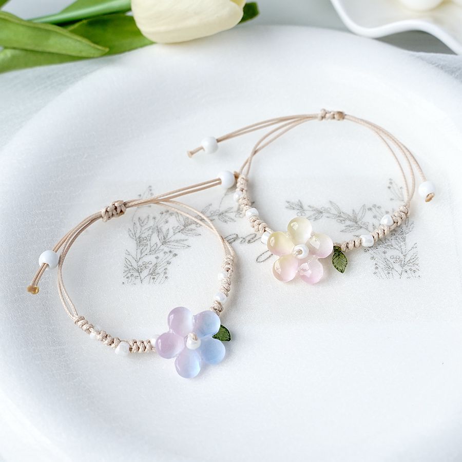 Simple Style Flower Natural Stone Flowers Bracelets display picture 4
