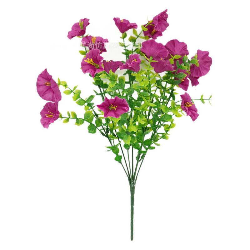 造花 7 フォークユーカリ朝顔模擬朝顔布花屋外家具装飾アクセサリー卸売|undefined