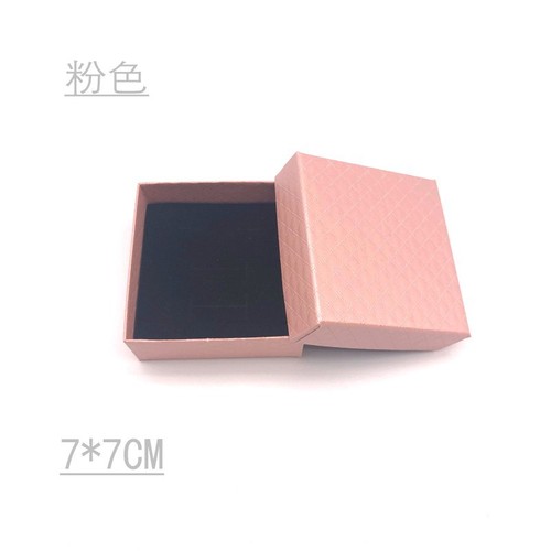 Pink series jewelry box wholesale diamond pattern bracelet necklace ring earring box ring jewelry packaging box