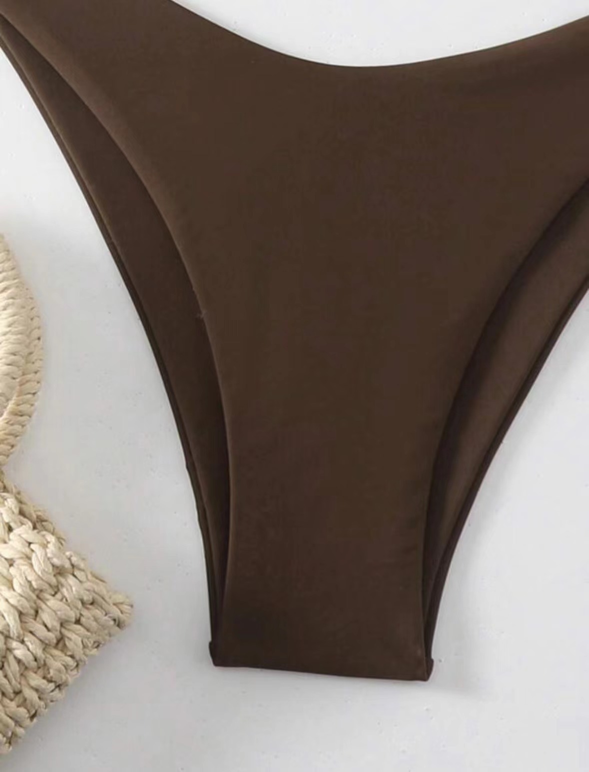 Women's Clothing Tie Up Bikini Swimsuit Solid Color Two Piece Sexy Women's Clothing Swimwear_ecoleips.com