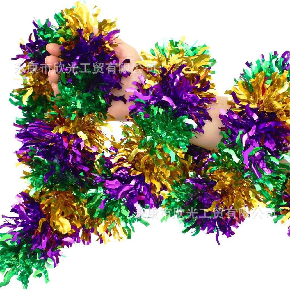 황금빛 녹색 보라색 시미터 실크