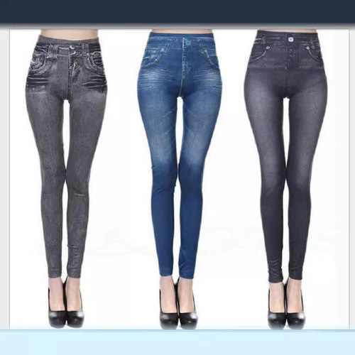 Yiwu Factory 3-Color 8-Code TV Denim Leggings for Women Spring and Autumn High-Waist Outerwear One-Piece Pants Cross-Border Women's Pants
