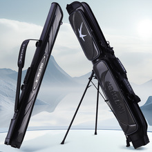 肯格鲁新款渔具包 双层带支架 单层竿包 碳纤纹材质 高档大气