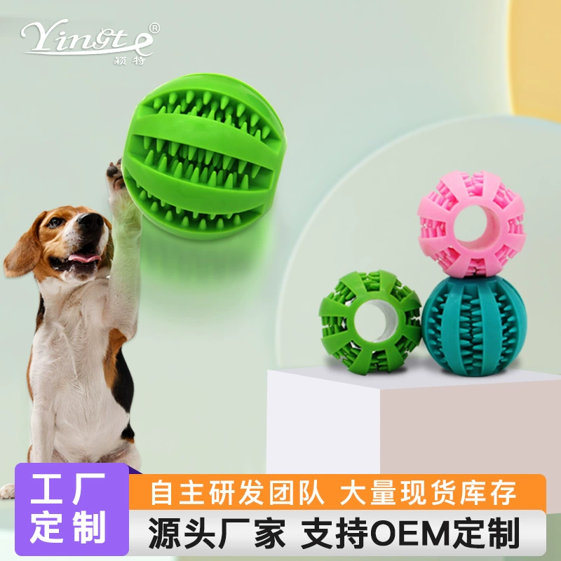 Игрушка для домашних животных Мяч Собака Резиновая эластичная игрушка Мяч для еды Шлифовальный укус Стоматологическая Чистка Игрушка для собак