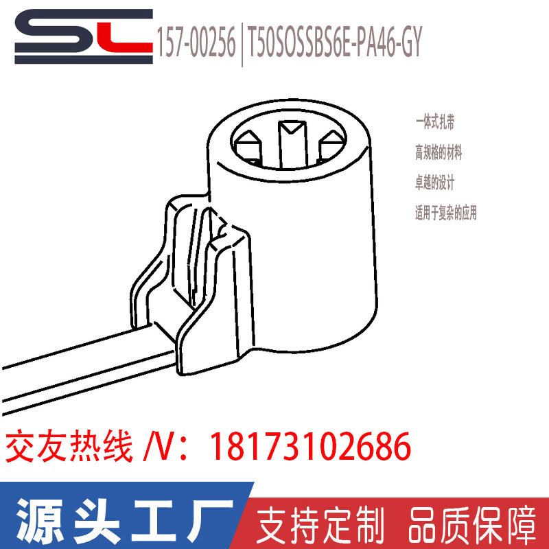 海尔曼太通螺栓扎带157-00256/T50SOSSBS6E-PA46-GY