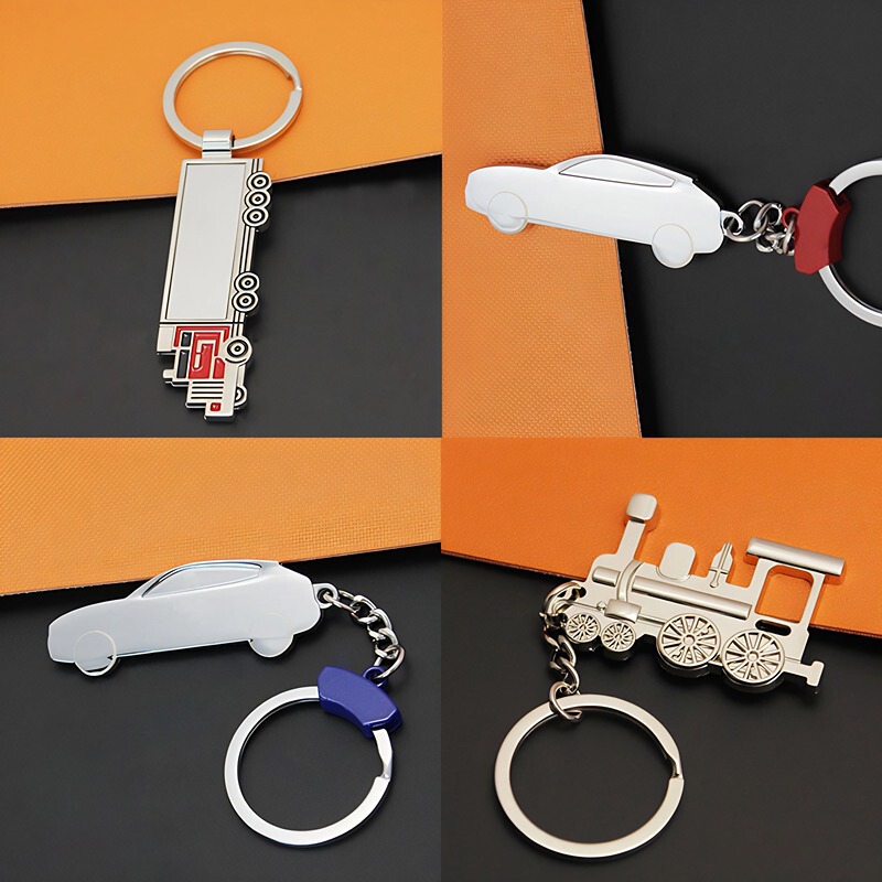 Hot selling truck shape key chain simulation truck pendant logistics company small gift LOGO