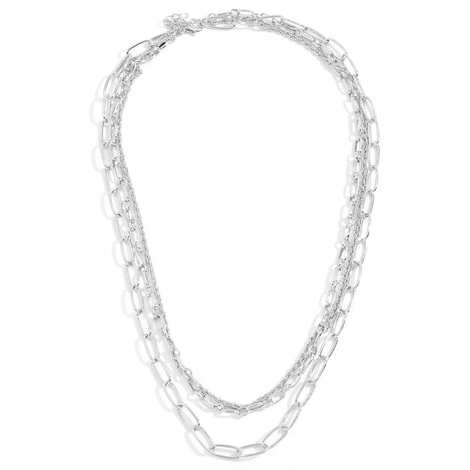 Korea Double Thick Chain Alloy Necklace display picture 3