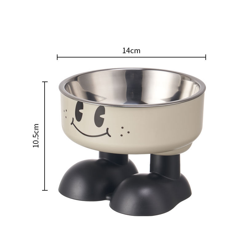 Tazón para mascotas alto anti-volcado de acero inoxidable Tazón de alimentación antideslizante de gran diámetro Fábrica de utensilios de comida para perros y gatos al por mayor