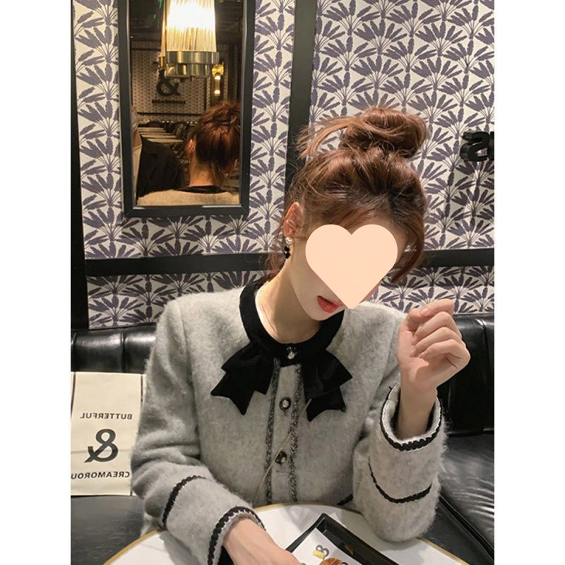 고급 향수 스타일 세트 여성 가을과 겨울 레트로 작은 원피스 서양 스타일 유행 우아한 사교계 스커트 투피스 세트