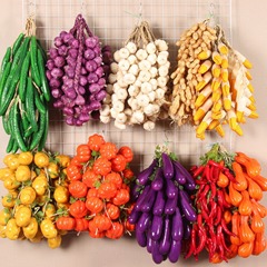 Simulated vegetable skewers, garlic hanging skewers, corn peanuts, potatoes, pumpkins, peppers, farmhouse decorations, photography props batch