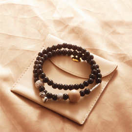 两元小饰品双层叠戴珠子手串情侣铃铛手饰品夜市摆地摊手链景区