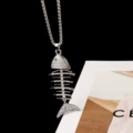 Full rhinestone shark fin + 3.0*70cm pearl chain