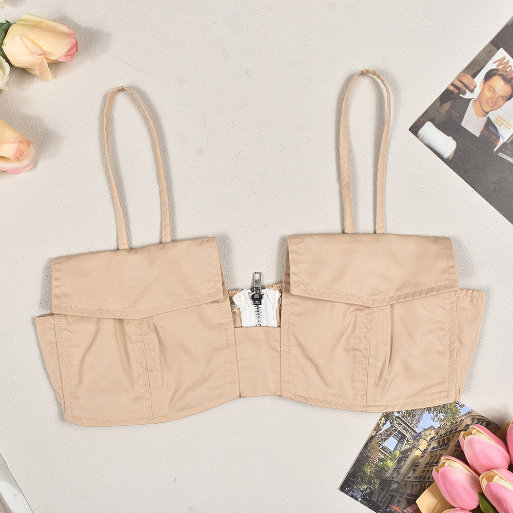 Spaghetti Straps Corset Niche Cropped Outfit Ankle Tied Trousers Drawstring Two Piece Set for Women 9 Spaghetti Straps Corset Niche Cropped Outfit Ankle Tied Trousers Drawstring Two Piece Set for Women