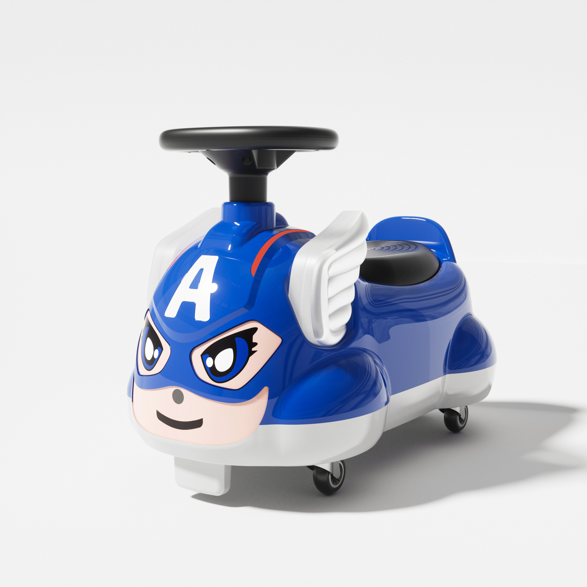 Líder en línea, Capitán América, 1 - 3 años de edad, juguetes para bebés, patines, ruedas silenciosas transfronterizas, coches oscilantes