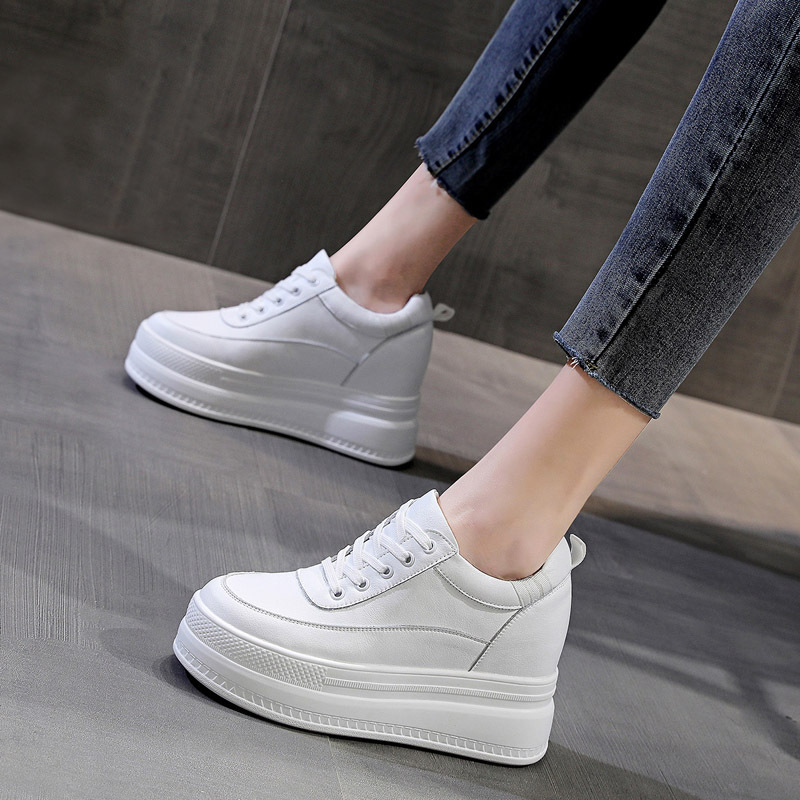 Women's Wedge Shoes 2026 New Style Platform Thick-Soled Height-Increasing Women's Shoes Mesh White Sneakers Casual Sports Shoes Fashion