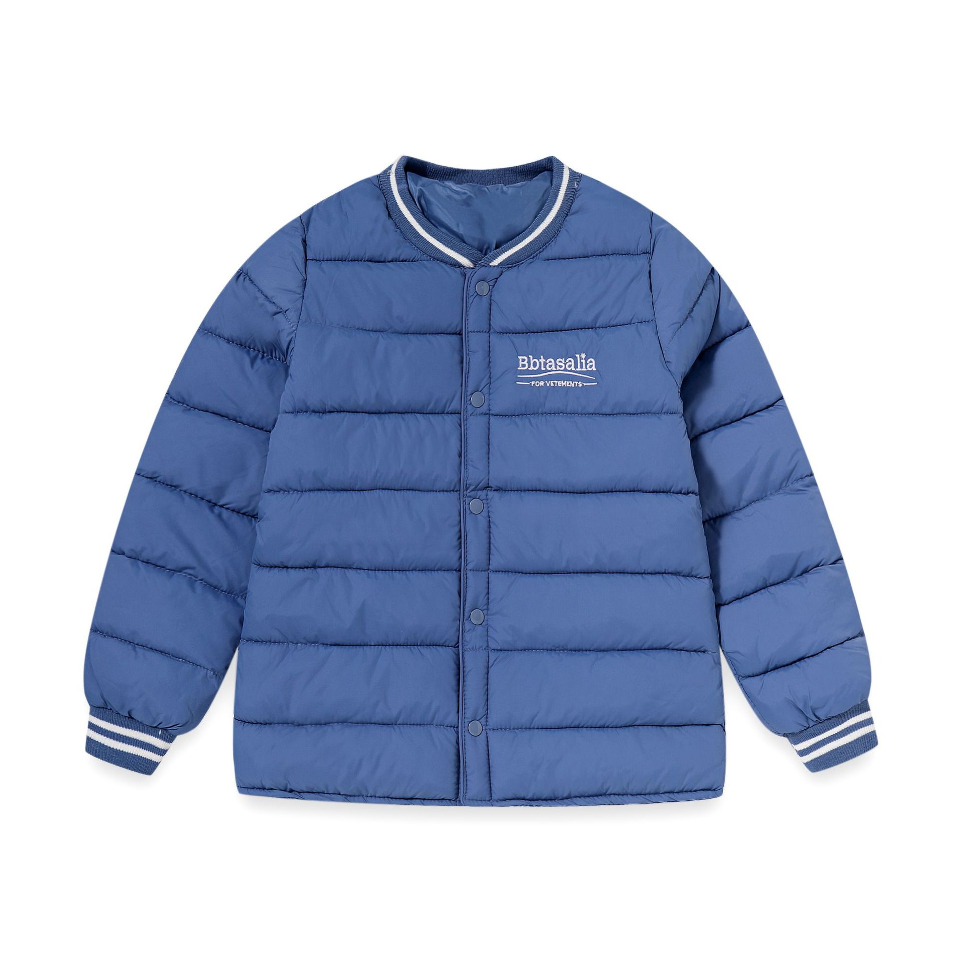 Chaqueta de plumas, forro de algodón, otoño e invierno, niños medianos y grandes, niños y niñas, chaqueta gruesa de plumas cálidas, chaqueta de plumas a prueba de frío