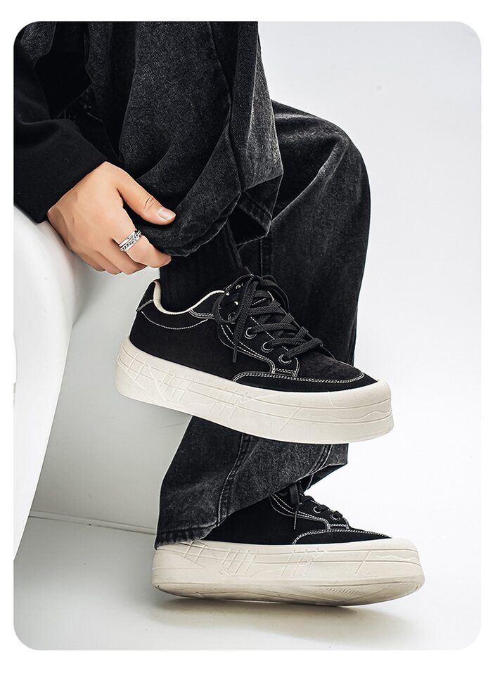 Giày sneaker nam cổ thấp đế dày tăng chiều cao, chống trượt, chống mài mòn, phong cách thể thao casual — AA 01m Hạnh nhân, AA 01m cà phê, AA 01m Đen chi tiết 20
