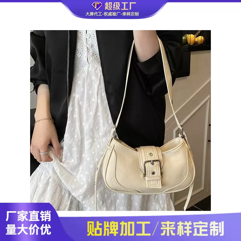 春夏复古皮质腋下包2025新款韩版时尚百搭高级感小众单肩斜挎女包