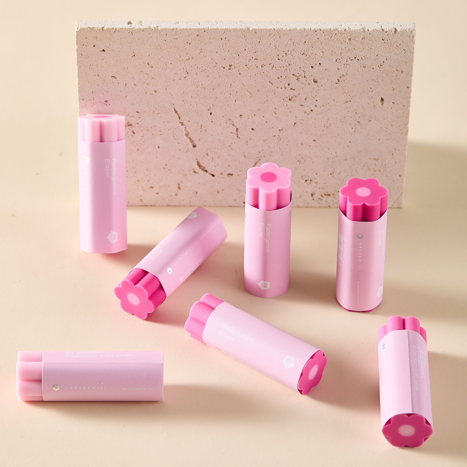 Gradiente PVC flor borracha material de estudio borracha de goma