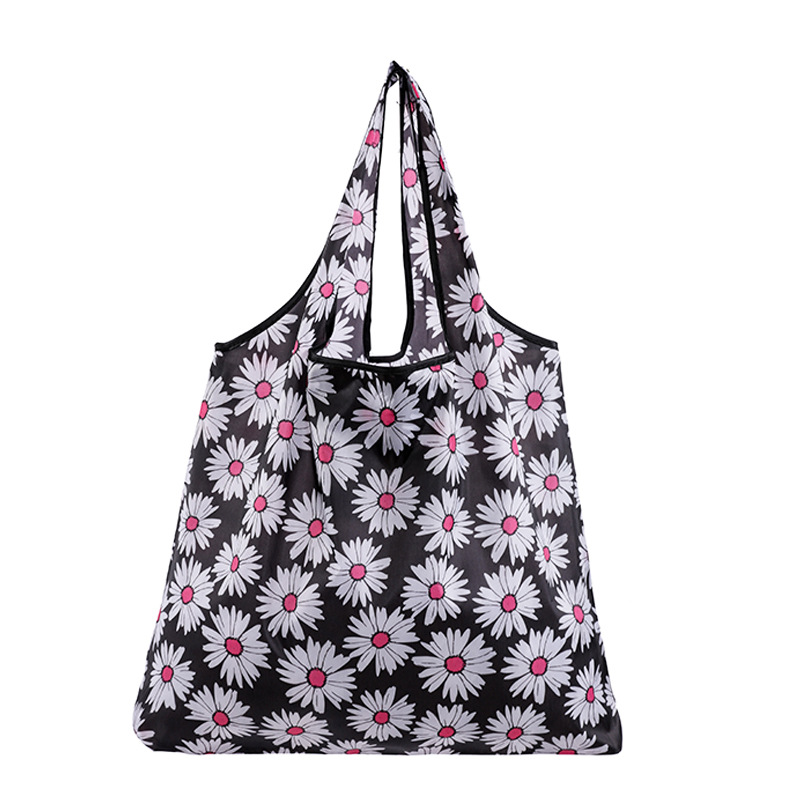 En stock gran bolsa de poliéster color Flip bolsa de protección del medio ambiente bolsa de compras supermercado plegable bolsa de compras plegable bolso portátil