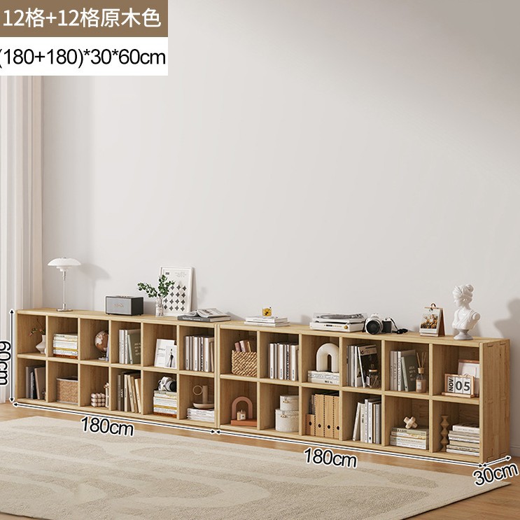 Estante de cabecera de viento de crema de madera maciza, armario de almacenamiento de celosía de piso a techo, cama de dormitorio, estante de gabinete bajo contra la pared