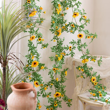 仿真植物花墙装饰室内背景墙面塑料花阳台门头空调管缠绕假花藤条