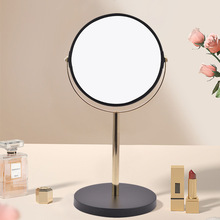 北欧简约台式双面梳妆镜3倍高清放大化妆镜酒店家居宿舍可旋转