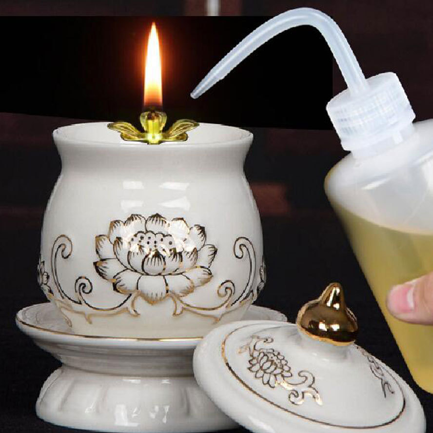 Petróleo de mantequilla pequeña lámpara de mantequilla lámpara de aceite botella de aceite accesorios de lámpara de aceite Budista productos pequeños regalos