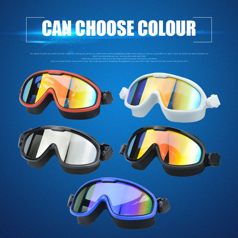 Felnőtt, páramentes, nagy felbontású, férfi és női univerzális, nagyméretű, professzionális úszószemüveg, úszófelszerelés_voghion.com