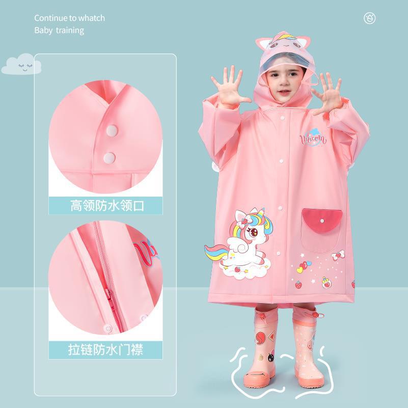 Capa de lluvia para niños niñas niños niñas trajes de lluvia para jardín de infantes nuevos dinosaurios amigos niños pequeños chapa de lluvia para bebés