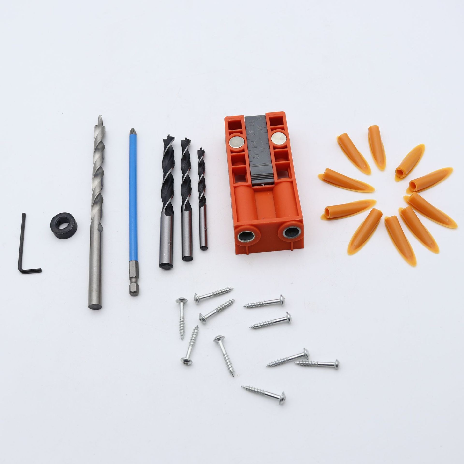 Heavy-duty carpintería punzón localizador de carpintería oblicuo agujero localizador autocentrado pin agujero recto taladro accesorio traje