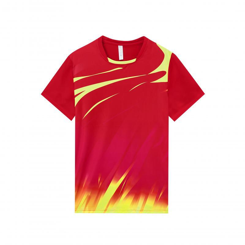 Nueva camiseta de bádminton de seda de hielo, ropa de tenis de mesa transpirable de secado rápido, impresión digital de alta calidad, camiseta de logotipo imprimible