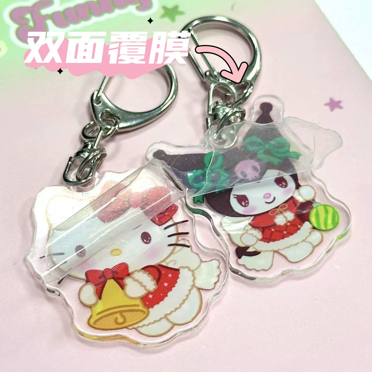 Санрио, Hello Kitty, акриловая подвеска в виде мультфильма, аксессуар для сумки, брелок, подарок на день рождения