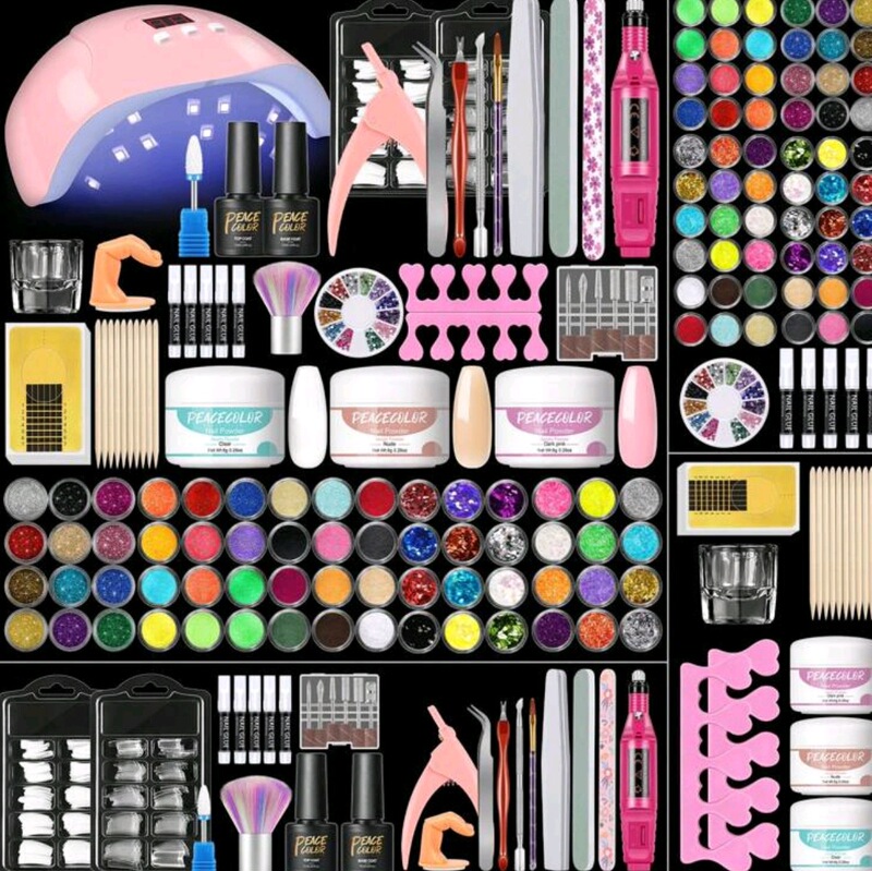 A Complete Set of Manicure Tools, a Cheap 42-Color Special Manicure Lamps, a Complete Set of Manicure Tools for Beginners at Home