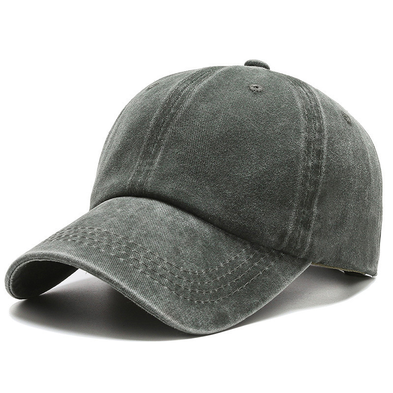 Vintage Washed Pure Cotton Cap Sun Protection Baseball Cap Duck Bill Cap Retro Style Sun Hat Custom Logo