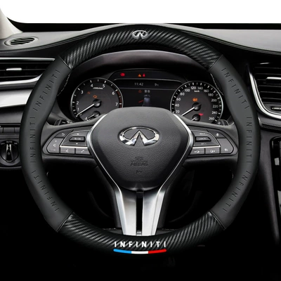 Cover 5D Embossed Logo Car | Steering wheel cover - round-infiniti-38cm