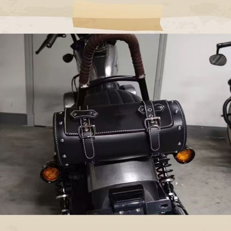 Retro motorcycle rear tail bag, tool bag, universal for electric scooters, scooter rear seat modification, front bag, waterproof