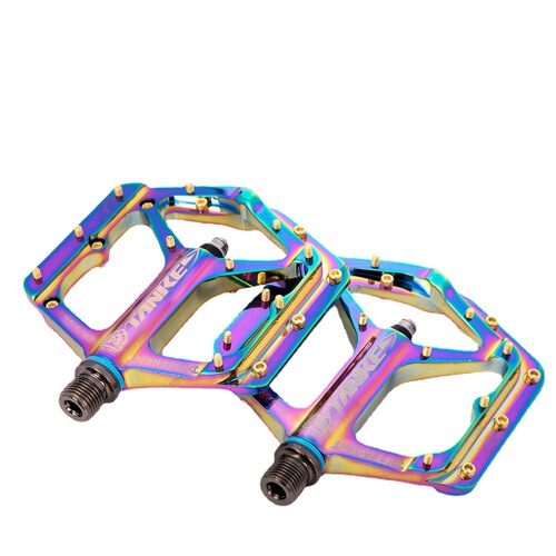TANKE Carbon Bike Pedal CNC Colorful Aluminum Pedal Bearing MTB Off-Road Bike Accessory