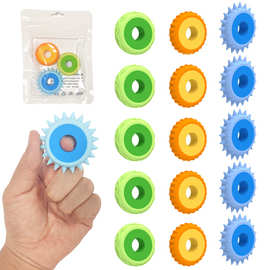 新品Fidget Toys儿童感官环硅胶解压指环ADHD减压玩具感官戒指