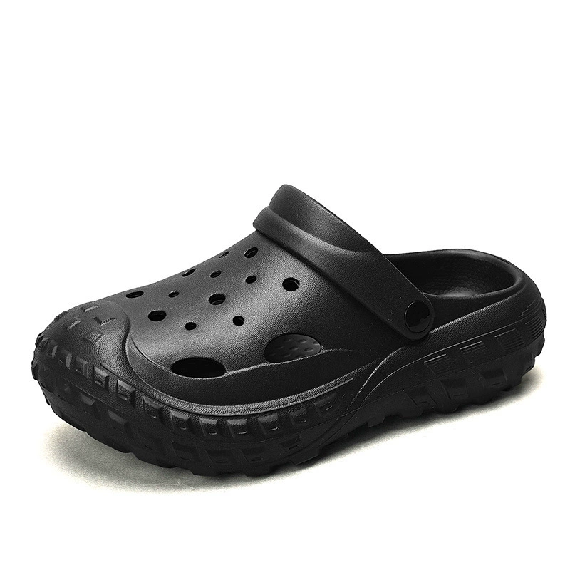 Слоистые Crocs обувь для пар, мужские садовые обувь высокая подошва для одежды на лето, противоизносостойкие пляжные сандалии и тапочки