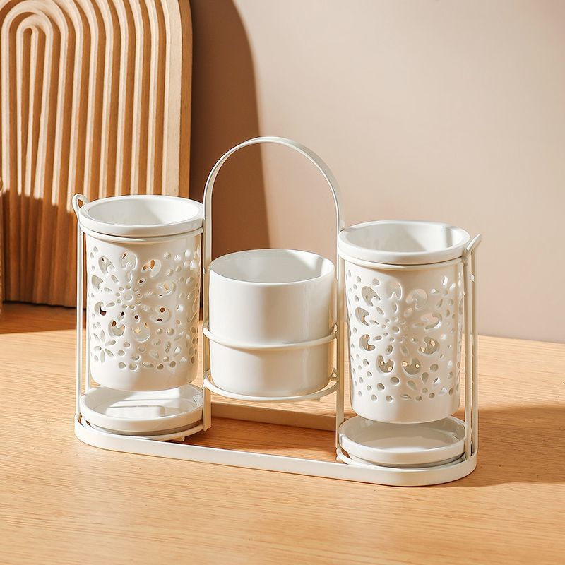 해바라기 이중젓가락통 + 수납통 + 철제선반