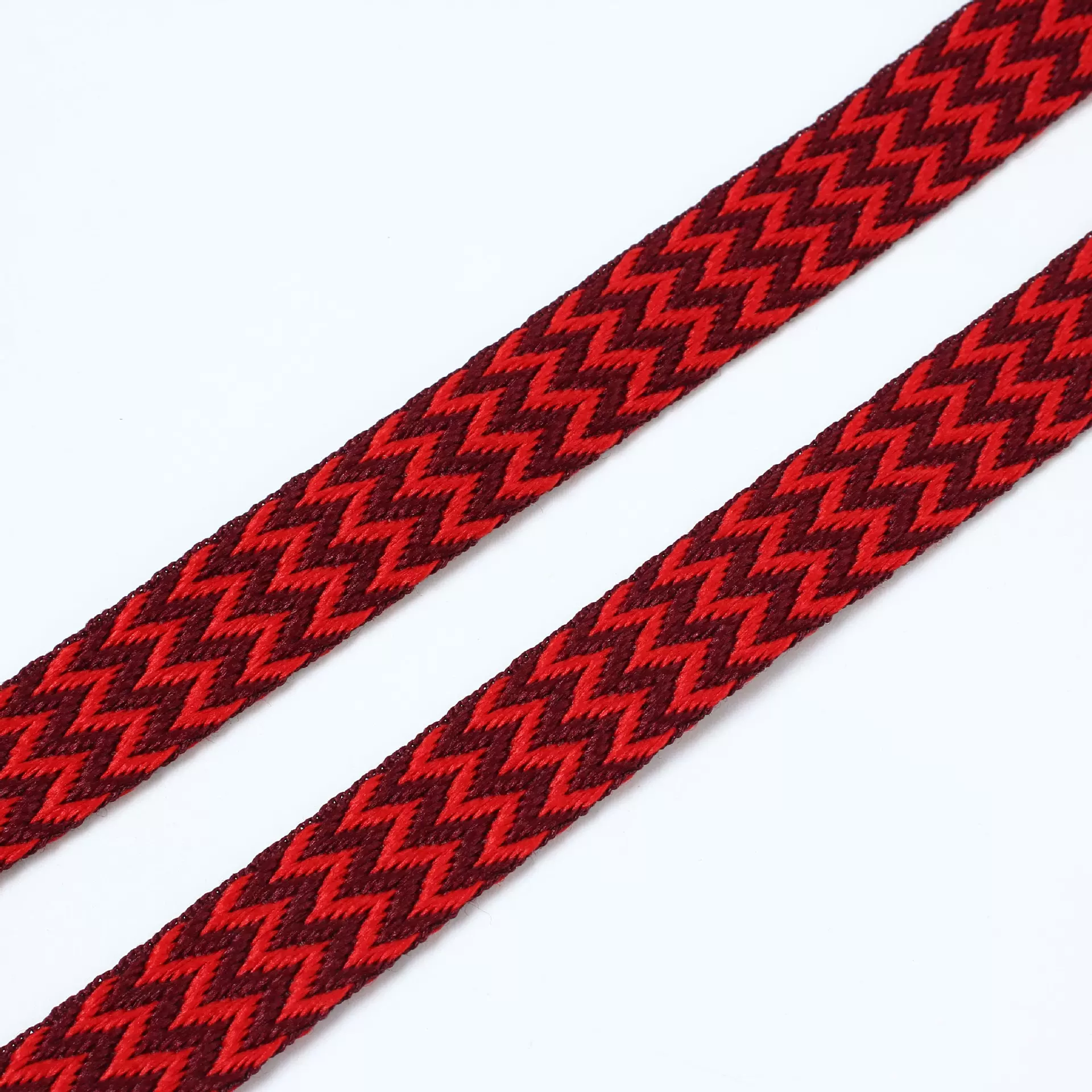 浪凡板鞋带波浪纹鞋带涤纶针织提花时尚面包鞋服饰花边织带编织