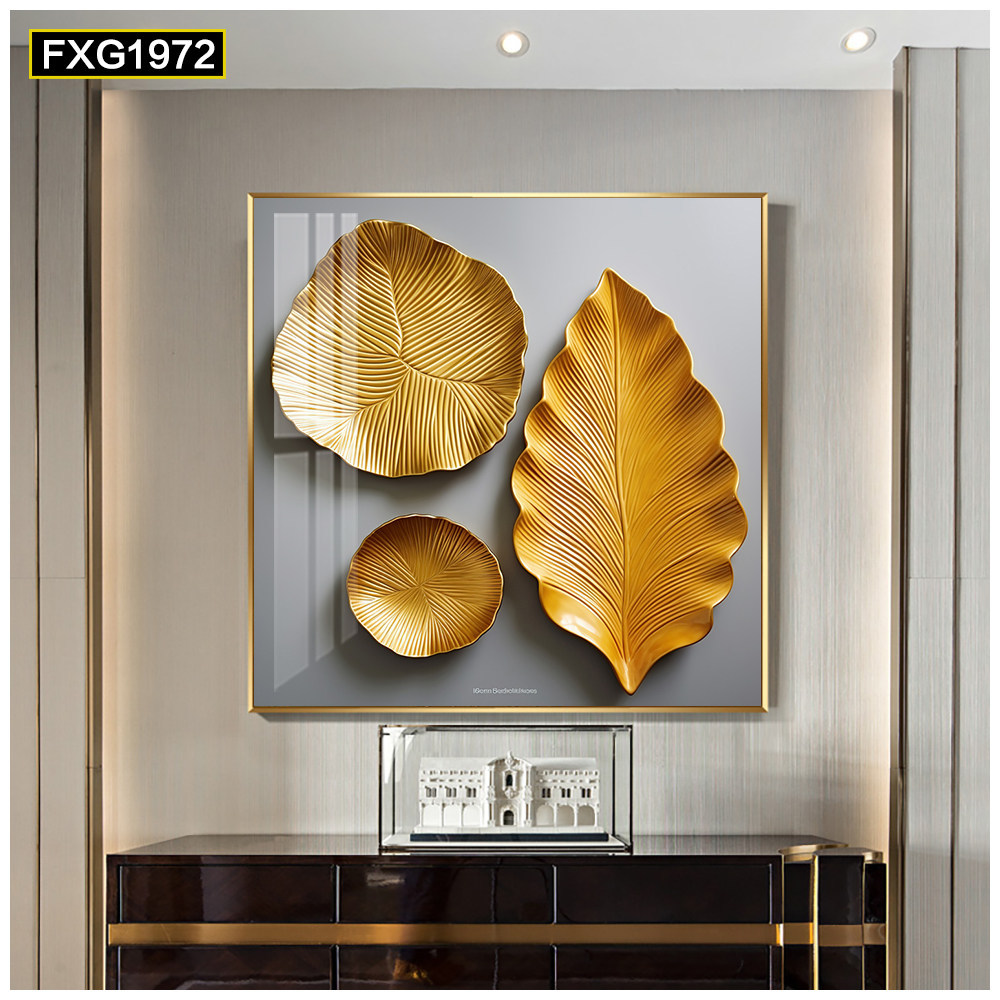 Pintura decorativa moderna de lujo ligero de alta gama sala de estar atmósfera de alto nivel sala de comedor mural arte abstracto cuadrado porche colgante pintura