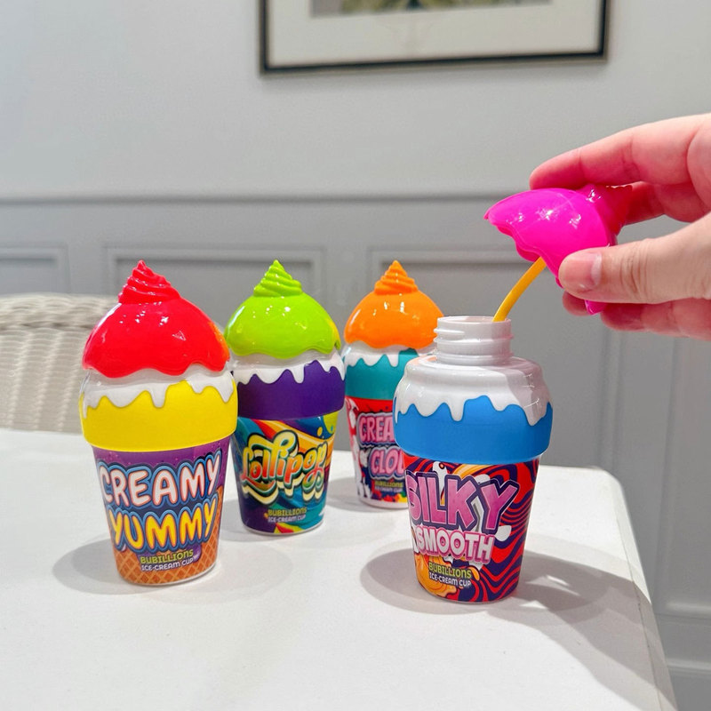 液体をこぼさないバブルイン子供用アイスクリームバブルボトルビーチバブル水ベビー夏の屋外バブルおもちゃ|undefined
