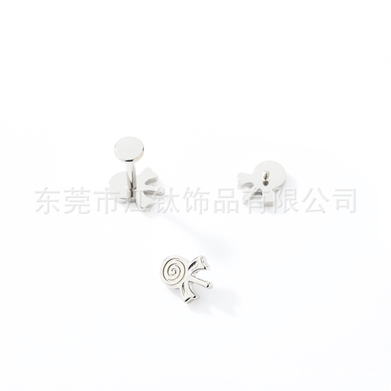 Pointed titanium steel lip stud product view