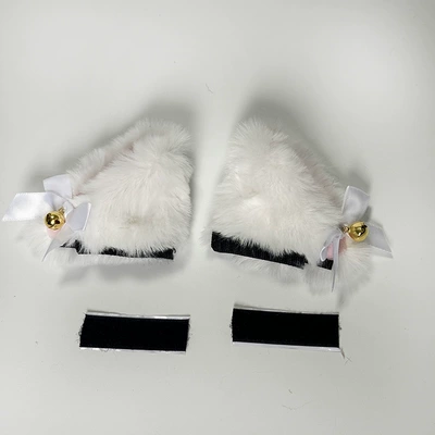 Internet celebrity helmet decoration Black Pink Motosiklet dəbilqələri - white-bell-1-pair