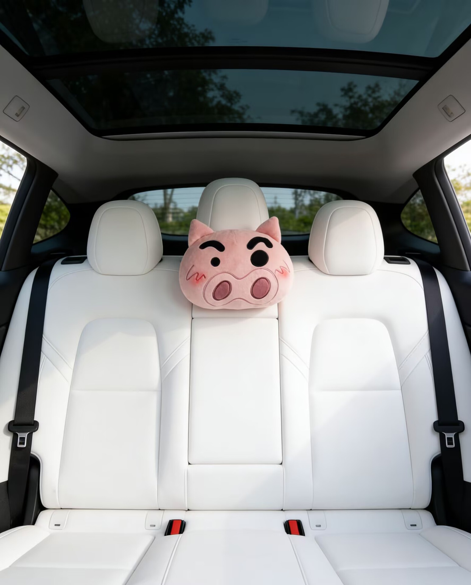 Cartoon New Style Piggy Doll Car Headrest Interior Decoration Neck Pillow Sunny Day Piggy Headrest Interior Decoration Sunny Day Piggy